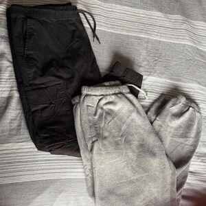 George Black and Gray Lounge Pants Set